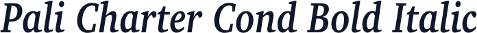 Pali Charter Cond Bold Italic