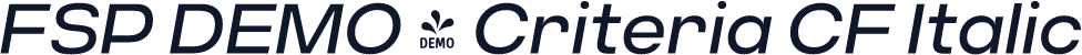 FSP DEMO - Criteria CF Italic