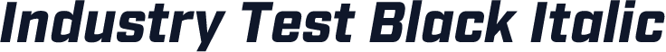 Industry Test Black Italic