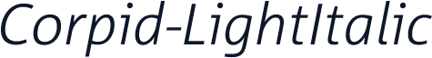 Corpid-LightItalic