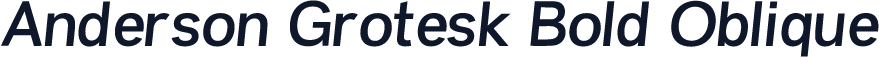 Anderson Grotesk Bold Oblique