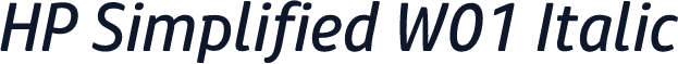 HP Simplified W01 Italic