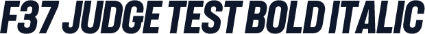 F37 Judge Test Bold Italic