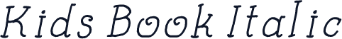 Kids Book Italic