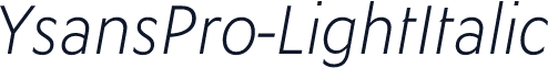 YsansPro-LightItalic