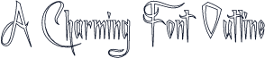 A Charming Font Outline