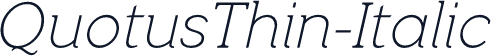 QuotusThin-Italic