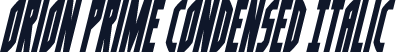 Orion Prime Condensed Italic