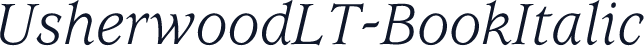 UsherwoodLT-BookItalic