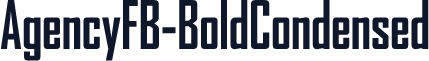 AgencyFB-BoldCondensed