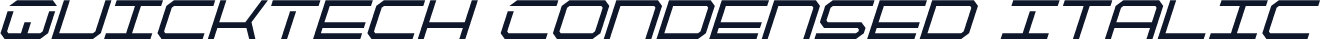 QuickTech Condensed Italic
