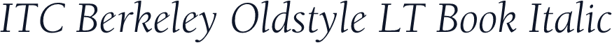 ITC Berkeley Oldstyle LT Book Italic