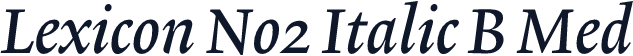Lexicon No2 Italic B Med