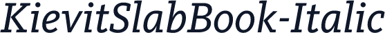 KievitSlabBook-Italic
