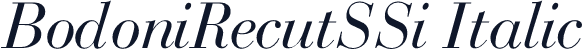 BodoniRecutSSi Italic