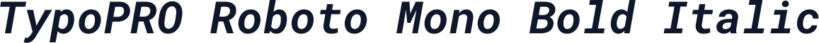 TypoPRO Roboto Mono Bold Italic