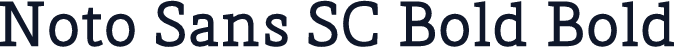 Noto Sans SC Bold Bold