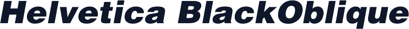 Helvetica BlackOblique