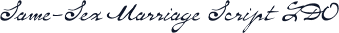 Same-Sex Marriage Script LDO