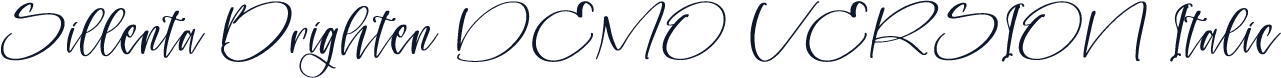 Sillenta Brighten DEMO VERSION Italic