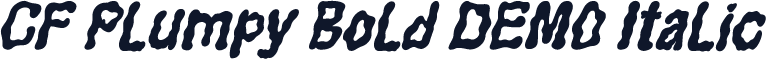 CF Plumpy Bold DEMO Italic