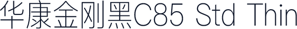 华康金刚黑C85 Std Thin
