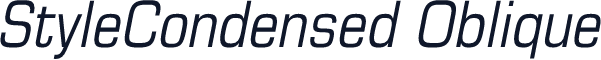 StyleCondensed Oblique