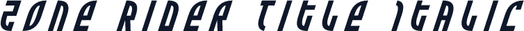 Zone Rider Title Italic