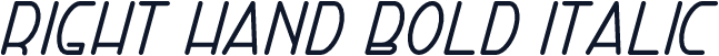 Right Hand Bold Italic