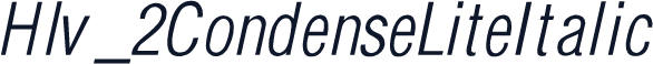 Hlv_2CondenseLiteItalic