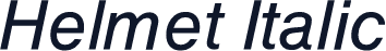 Helmet Italic