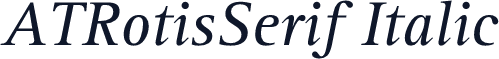 ATRotisSerif Italic