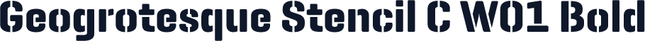 Geogrotesque Stencil C W01 Bold