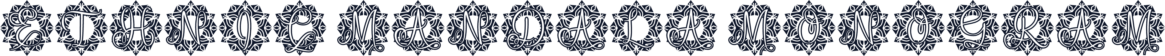 Ethnic Mandala Monogram