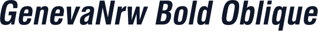 GenevaNrw Bold Oblique