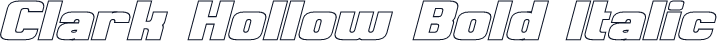 Clark Hollow Bold Italic