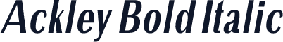 Ackley Bold Italic