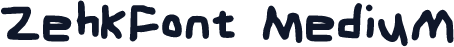 ZehkFont Medium
