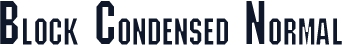 Block Condensed Normal