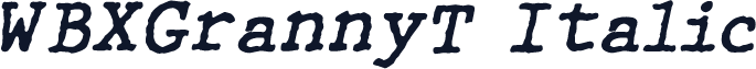 WBXGrannyT Italic