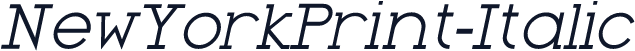NewYorkPrint-Italic