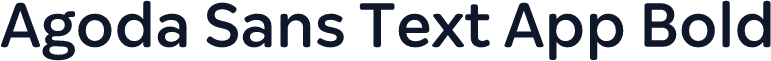 Agoda Sans Text App Bold
