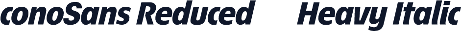 ÉconoSans Reduced 86 Heavy Italic