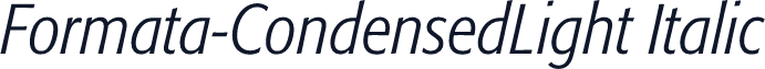 Formata-CondensedLight Italic