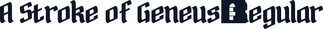A Stroke of Geneus1 Regular
