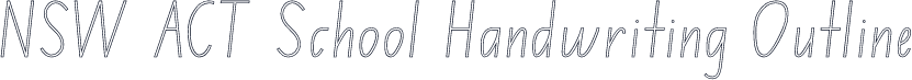 NSW ACT School Handwriting Outline