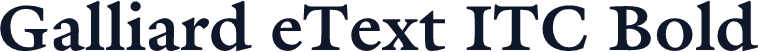 Galliard eText ITC Bold