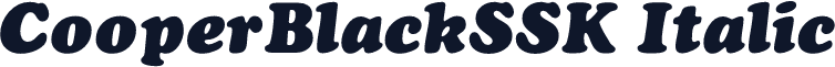 CooperBlackSSK Italic