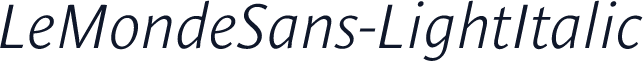 LeMondeSans-LightItalic