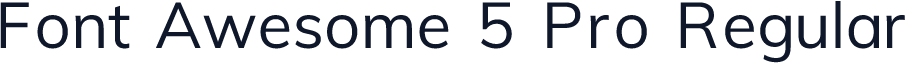 Font Awesome 5 Pro Regular